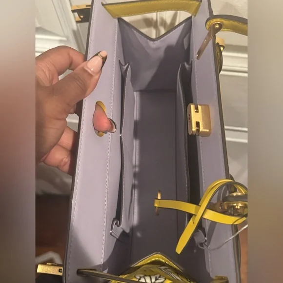 Tory Burch Yellow Floral Satchel - Picture 3 of 9